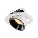 SLV LED Ceiling recessed luminaire NUMINOS® GIMBLE L, 3000K, 40°, white/chrome