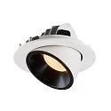 SLV LED Ceiling recessed luminaire NUMINOS® GIMBLE L, 3000K, 55°, white/black