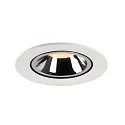 SLV LED Ceiling recessed luminaire NUMINOS® GIMBLE L, 3000K, 55°, white/chrome