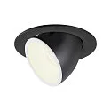 LED Ceiling recessed luminaire NUMINOS® GIMBLE L, 4000K, 40°, black/white