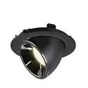 SLV LED Ceiling recessed luminaire NUMINOS® GIMBLE L, 4000K, 40°, black/chrome