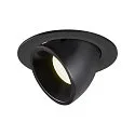 LED Ceiling recessed luminaire NUMINOS® GIMBLE L, 4000K, 55°, black