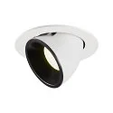 LED Ceiling recessed luminaire NUMINOS® GIMBLE L, 4000K, 20°, white/black