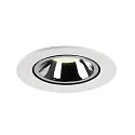 SLV LED Ceiling recessed luminaire NUMINOS® GIMBLE L, 4000K, 20°, white/chrome