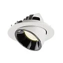 SLV LED Ceiling recessed luminaire NUMINOS® GIMBLE L, 4000K, 40°, white/chrome