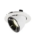 SLV LED Ceiling recessed luminaire NUMINOS® GIMBLE L, 4000K, 55°, white/chrome