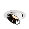 SLV LED Ceiling recessed luminaire NUMINOS® GIMBLE XL, 2700K, 55°, white/chrome