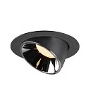 SLV LED Deckeneinbauleuchte NUMINOS® GIMBLE XL, 3000K, 55°, Schwarz / Chrom