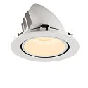 SLV LED Ceiling recessed luminaire NUMINOS® GIMBLE XL, 3000K, 20°, white