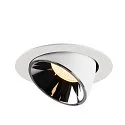 SLV LED Deckeneinbauleuchte NUMINOS® GIMBLE XL, 3000K, 20°, Weiß / Chrom