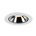 SLV LED Ceiling recessed luminaire NUMINOS® GIMBLE XL, 3000K, 40°, white/chrome