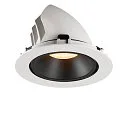 SLV LED Ceiling recessed luminaire NUMINOS® GIMBLE XL, 3000K, 55°, white/black