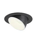 SLV LED Ceiling recessed luminaire NUMINOS® GIMBLE XL, 4000K, 55°, black/white