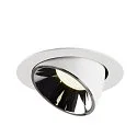 SLV LED Ceiling recessed luminaire NUMINOS® GIMBLE XL, 4000K, 20°, white/chrome