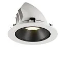 SLV LED Ceiling recessed luminaire NUMINOS® GIMBLE XL, 4000K, 55°, white/black