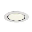 SLV LED Deckeneinbauleuchte NUMINOS® GIMBLE XL, 4000K, 55°, Weiß