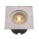 SLV LED Bodeneinbauleuchte ROCCI 200 EL, IP65/IP67 IK08, 16W 3000K 1530lm 120°, Edelstahl 316, begehbar, starr, Blende eckig