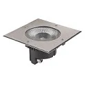 SLV LED Bodeneinbauleuchte ROCCI 200 EL, IP65/IP67 IK08, 16W 3000K 1530lm 120°, Edelstahl 316, begehbar, starr, Blende eckig