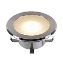 SLV LED Boden-Einbauleuchte DASAR FLAT 120, IP67/IP65 IIK08, Ø 12cm, befahrbar bis 5t, Edelstahl 304 / Glas, 7W 3000K 520lm 125°