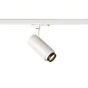 SLV 3-Phasen LED Strahler NUMINOS® ZOOM M, 230V / 500mA, CRi >90, fokussierbar, DALI dimmbar, 20W 3000K 15°-60°, weiß