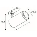 SLV 3-Phasen LED Strahler NUMINOS® ZOOM M, 230V / 500mA, CRi >90, fokussierbar, DALI dimmbar, 20W 3000K 15°-60°, weiß