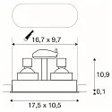 SLV Ceiling recessed luminaire HORN double QPAR51, 25W, white