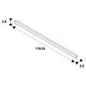 SLV LED Lichtbalken BATTEN 120, IP20 IK02, 118.55cm, 18W 3000/4000K (CCT Switch) 1900/1960lm, CRi>90, mit Schalter, weiß
