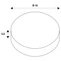 SLV Einbaurahmen für NUMINOS® XS, 160/70mm, rund, schwarz