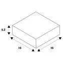 SLV Einbaurahmen für NUMINOS® XS, 160/70mm, eckig, weiß
