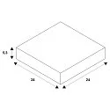 SLV Mounting frame for NUMINOS® M, 240/120mm, square, black