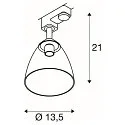 SLV 3-Phasen Strahler PARA CONE GL GU10, transparent, weiß