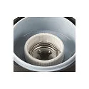 Außenwandleuchte GRAFIT, IP44 IK02, E27, rund, anthrazit / Diffusor in Rauchglas-Optik, satiniert, mit Sensor