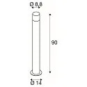 SLV Outdoor Stehleuchte GRAFIT, IP44, rund, E27, anthrazit / Diffusor in Rauchglas-Optik, satiniert, 90cm
