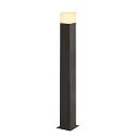 Outdoor Stehleuchte GRAFIT, IP44, eckig, E27, anthrazit / Diffusor in Rauchglas-Optik, satiniert, 90cm