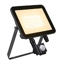 SLV LED Wand-/Deckenleuchte FLOODI L, 100°, 48W, 3000K, 5150lm, anthrazit/transparent