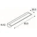 SLV LED Outdoor Wandleuchte VANO WING SP SHORT, 120°, 25W, 3000K, 1400lm, CRI80, grau