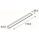 SLV outdoor wall luminaire VANO WING SP LONG IP65, grey dimmable
