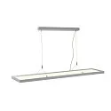 SLV LED Pendelleuchte WORKLIGHT, 80°, 57W, 4000K, 5000lm, dimmbar, silber