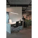 SLV LED Pendelleuchte WORKLIGHT, 80°, 57W, 4000K, 5000lm, dimmbar, silber