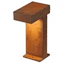 SLV LED Outdoor Stehleuchte RUSTY® PATHLIGHT 40, IP55 IK06, 8.9W 3000K 400lm 90°, FeCSi-Stahl gerostet, 40cm