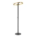 SLV LED Stehleuchte ONE STRAIGHT FL, Up&Down, 140°, 22W, 2700/3000K, CRI90, schwarz/Messing