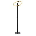 SLV LED Stehleuchte ONE STRAIGHT FL, Up&Down, 140°, 22W, 2700/3000K, CRI90, schwarz/Messing