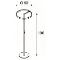 SLV LED Stehleuchte ONE STRAIGHT FL, Up&Down, 140°, 22W, 2700/3000K, CRI90, schwarz/Messing