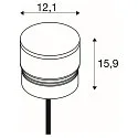SLV LED Leuchtenkopf M-POL S CLEAR, IP65 IK10, 11W, 2700/3000K, 470-510lm, CRI90, On/Off, anthrazit