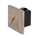 SLV Outdoor LED Wand-Einbauleuchte CONCRETO EL WING, IP65 IK03, 10 x 10cm, 700mA, 3.2W 3000K 45lm 120°, Beton / Aluminium, grau
