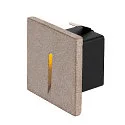 SLV Outdoor LED Wand-Einbauleuchte CONCRETO EL CUT, IP65 IK03, 10 x 10cm, 700mA, 3.2W 3000K 15lm 15°, Beton / Aluminium, grau