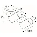 Wand- und Decken-Spotleiste ASTO TUBE DOUBLE, IP20, zylindrisch, 2-flammig, 2x GU10 max. 10W, schwarz