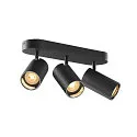 Wand- und Decken-Spotleiste ASTO TUBE TRIPLE, IP20, zylindrisch, 3-flammig, 3x GU10 max. 10W, schwarz