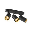 Wand- und Decken-Spotleiste ASTO TUBE TRIPLE, IP20, zylindrisch, 3-flammig, 3x GU10 max. 10W, schwarz
