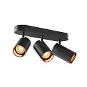 Wand- und Decken-Spotleiste ASTO TUBE TRIPLE, IP20, zylindrisch, 3-flammig, 3x GU10 max. 10W, schwarz